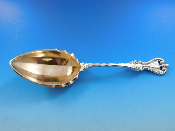 Old Colonial by Towle Sterling Silver Pudding Spoon Gold Washed Fluted 8"