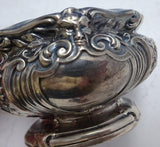 Gorham Sterling Silver Salt Dip Master Pair GW with Glass Liners #A1016 (#8635)