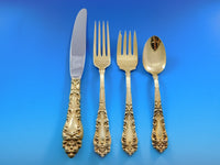 Athene by Amston Vermeil Gold Sterling Silver Flatware Set Service 171 pc Dinner