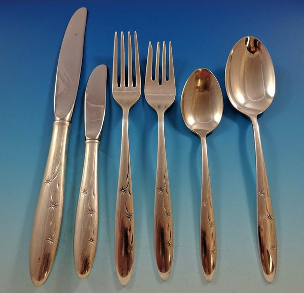 Celeste Gorham Sterling Silver Flatware Set 8 Service 57 pcs Mid Century Modern