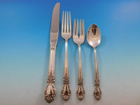 Brocade by International Sterling Silver Flatware Set for 12 Service 65 pcs