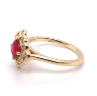 14k Yellow Gold .77ct Jedi Red Spinel and Diamond Ring (#J5616)