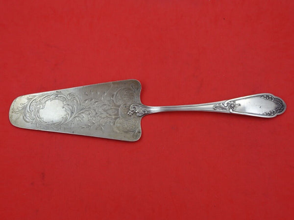 Belgian .800 Silver Cake Server FH AS with Rococo Bright-Cut Blade 11 1/4"