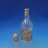 Wolf and Knell German .800 Silver Overlay and Glass Decanter 8" x 2 1/2" (#6452)