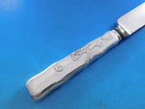 Lap Over Acid Etched by Tiffany Sterling Silver Regular Knife with Waves 9 1/4"