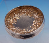 La Pierre Sterling Silver and Ribbed Glass Dresser Jar GW Interior #464 (#9161)