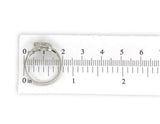 14k White Gold Vintage Genuine Natural Diamond Bypass Ring (#J7110)