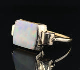 Retro 14k Yellow and White Gold 2.08 Carat Genuine Australian Opal Ring (#J7487)