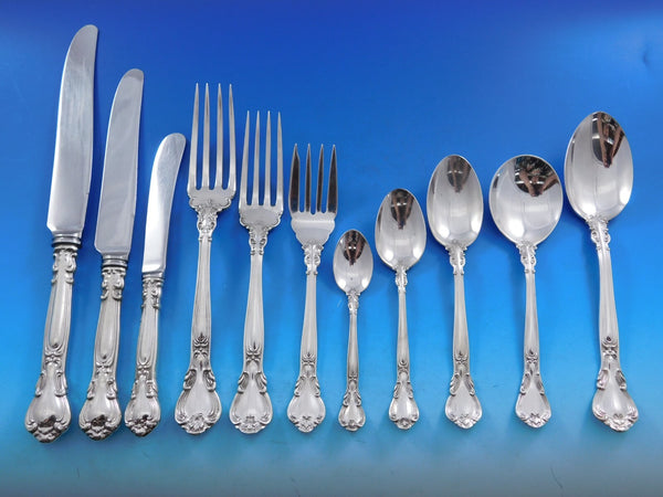 Chantilly by Birks Sterling Silver Flatware Set Dinner Service 93 pcs Canada