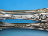 Kings / Queens English Sterling Silver Flatware Set Service 82 Pieces Dinner