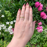 14k Yellow Gold Wedding Band Ring with Three Genuine Natural Diamonds (#J7288)