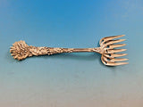 Holly by Tiffany Sterling Silver Hors D'Oeuvre Fork Pierced heart leaves 5 1/4"