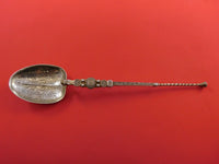 English Victorian Sterling Silver Coronation Spoon Vermeil Circa 1901 10"