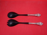 Eloquence by Lunt Sterling Silver Salad Serving Set HH w/black plastic 11 1/8"
