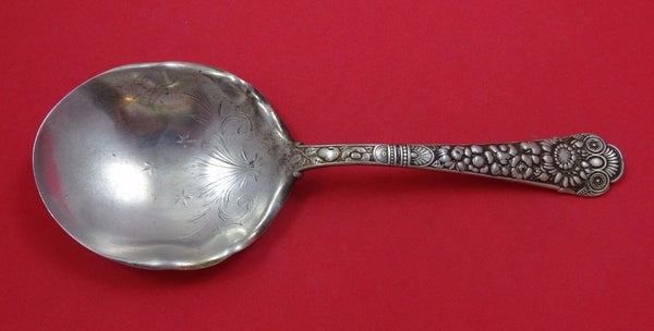 Cluny by Gorham Sterling Silver Berry Spoon Bright Cut In Bowl 8 5/8"