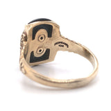 10k Gold Women of the Moose Genuine Natural Black Onyx Ring w/ Enamel (#J6302)