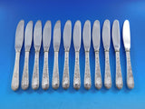 Old Maryland Engraved by Kirk Sterling Silver Butter Spreader HH Modern Set 12