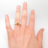 14k Solitaire Ring w/Specialty Concave Cut 1.05ct Genuine Natural Citrine #J3857