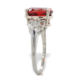 18k White Gold 3.53 Carat Spessartine Genuine Natural Garnet Ring 5.75 (#J7413)