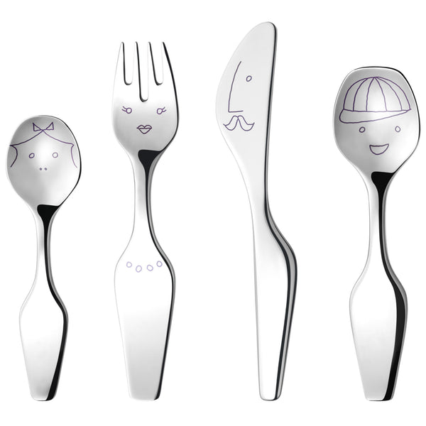 Alfredo by Georg Jensen Stainless Steel The Twist Family Kids Flatware Set - NOS