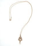 14k Yellow Gold Freshwater River Pearls Lavaliere Pendant (#J5462)