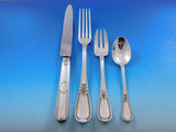 Tetard Freres Perles Sterling Silver Flatware Set Service French 343 pcs Dinner