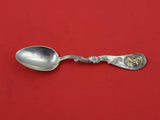Medallion aka Etruscan by Shiebler Sterling Coffee Sp w/maiden in helmet gold 5"