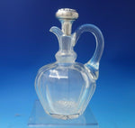 Peony by Wallace Sterling Silver Cut Crystal Cruet Vinegar #3011 8 1/4" (#5467)