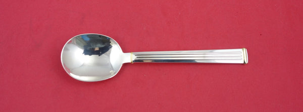 Triade Gold Accent by Christofle Silverplate Cream Soup Spoon 6 1/2"