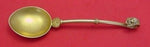 German Sterling Pattern Unknown Place Soup Spoon w/Mask Vermeil 7" Figural