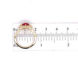14k Yellow Gold .77ct Jedi Red Spinel and Diamond Ring (#J5616)