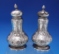 Durgin Sterling Silver Salt and Pepper Shakers #1833 Engraved (#7093)