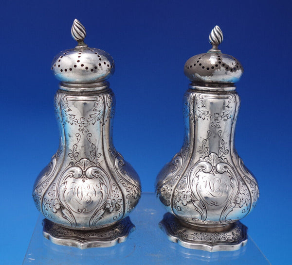 Durgin Sterling Silver Salt and Pepper Shakers #1833 Engraved (#7093)