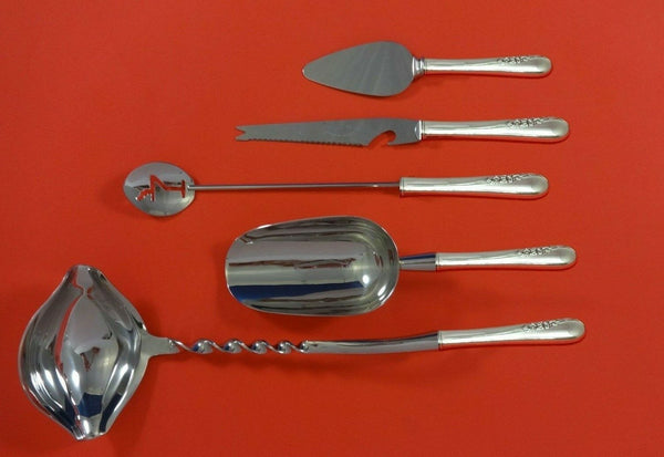 Blossom Time by International Sterling Silver Cocktail Party Bar Set 5pc Custom