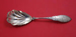 Vanderslice Coin Silver Sugar Spoon Shell Bright-Cut 6"