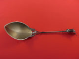 Calla Lily by Whiting Sterling Silver Berry Spoon Goldwashed Stippled 10 1/2"