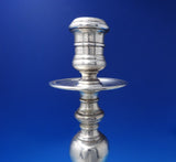 Kalo Sterling Silver Candlestick Pair Handwrought with Family Crest (#7177)
