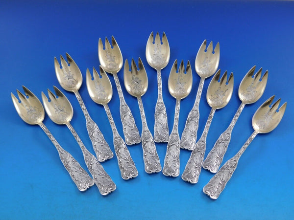 Saint Cloud by Gorham Sterling Silver Ice Cream Fork SET OF 12 GW BC 5" Original