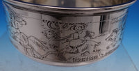 William Kerr Sterling Silver Child's Bowl Acid Etched with World Scenes (#7772)
