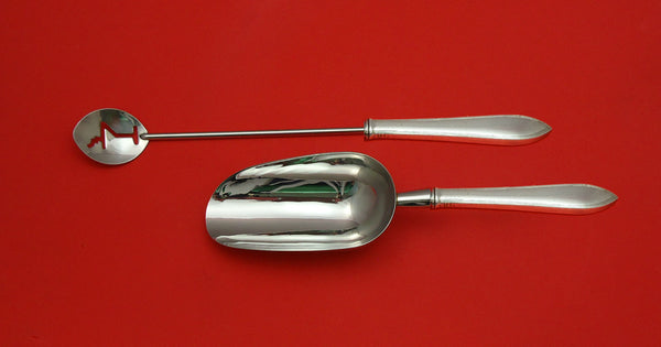 Reeded Edge by Tiffany and Co Sterling Silver Bar Set 2pc HHWS Custom Made