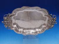 Durham Sterling Silver Serving Platter with Grapes #495 Retailed by Fina (#8375)