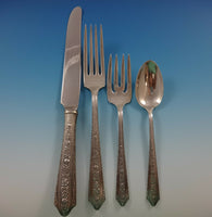 Normandie by Wallace Sterling Silver Dinner Flatware Set For 12 Service 75 Pcs