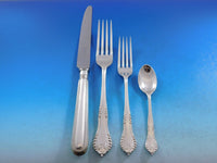 Russell by Garrard English Sterling Silver Flatware Set Service 104 Pcs Dinner