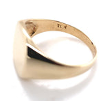 10k Yellow Gold Blank Rounded Square Signet Ring Men's Jewelry Size 6 (#J6415)