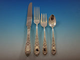 Rose by Kirk Sterling Silver Flatware Set for 12 Service 77 pieces