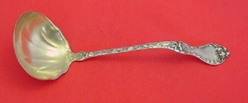 Les Cinq Fleurs by Reed & Barton Sterling Soup Ladle Goldwashed 11"