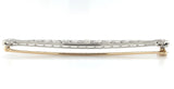 14k and Platinum 1ct TW Art Deco Brooch Bar Pin w/ 15 Genuine Diamonds (#J7612)