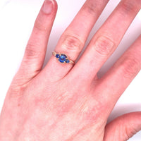 10k Rose Gold Victorian .79ct Total Weight Genuine Natural Sapphire Ring #J5177