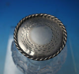 Thomas William Dobson English Sterling Silver Inkwell Boat Style w/Crystal #5743