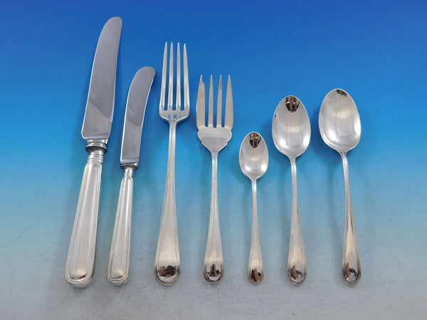 Saxon by Birks Canada Sterling Silver Flatware Set for 8 Service 63 pieces